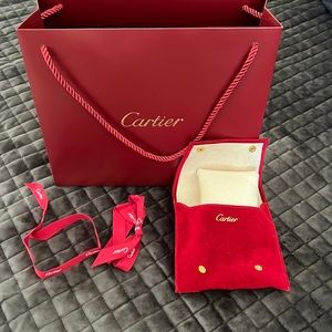 Cartier shopping bag and jewelry pouch